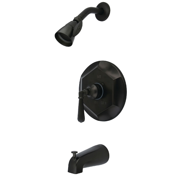 Kingston Brass Tub and Shower Faucet, Standard, 3, Wall Mount, Oil Rubbed Bronze KB4635HL - main