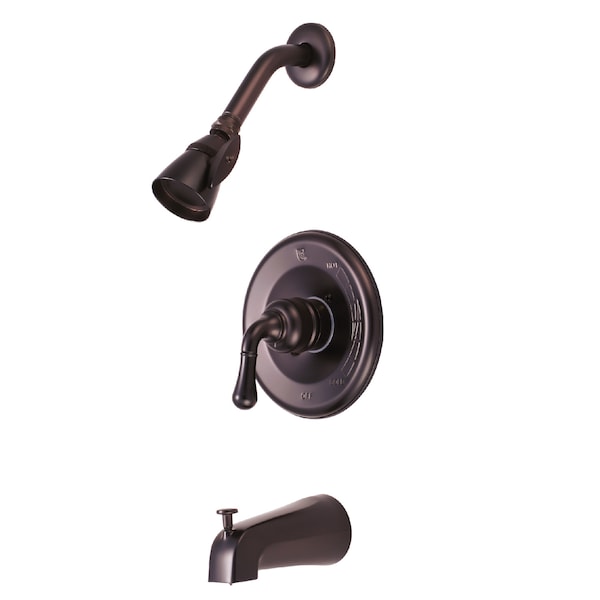 Kingston Brass Tub and Shower Faucet, Oil Rubbed Bronze, Wall Mount KB635T - main