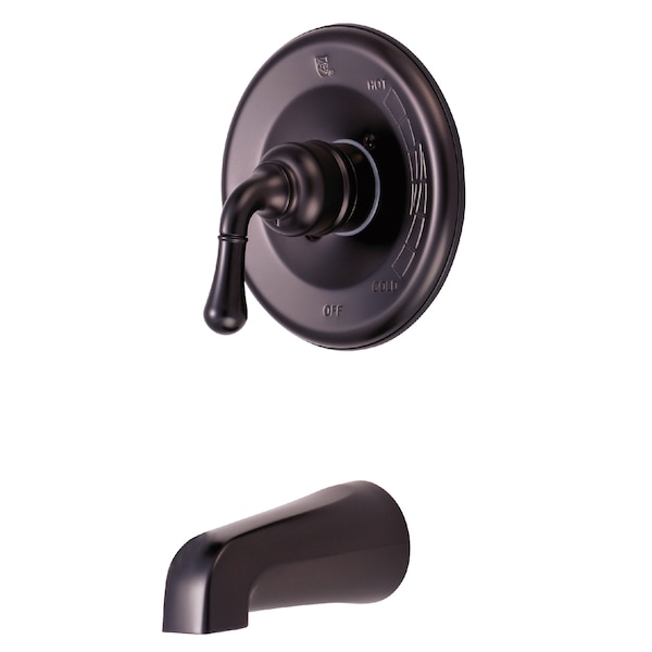 Kingston Brass Tub and Shower Faucet, Standard, 2, Wall Mount, Oil Rubbed Bronze KB635TO - main