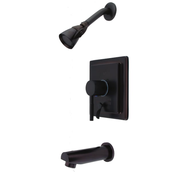 Kingston Brass Tub and Shower Faucet, Standard, 3, Wall Mount, Oil Rubbed Bronze KB86550DL - main