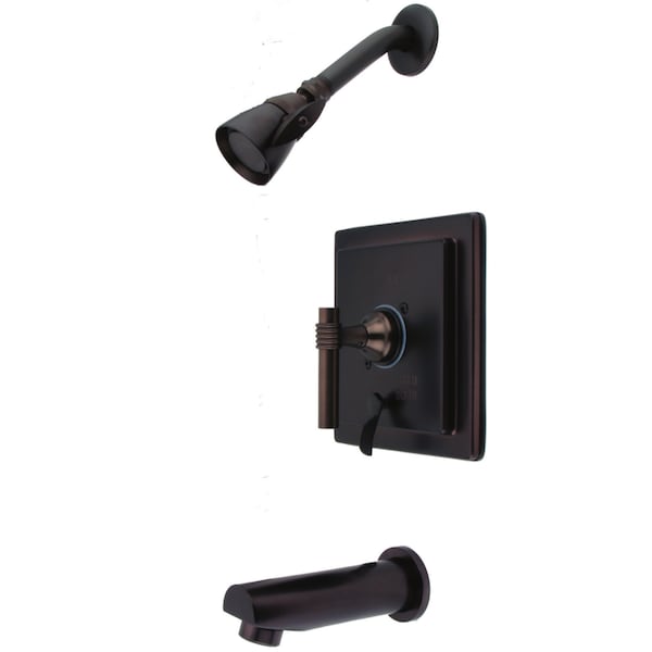 Kingston Brass Tub and Shower Faucet, Standard, 3, Wall Mount, Oil Rubbed Bronze KB86550ML - main