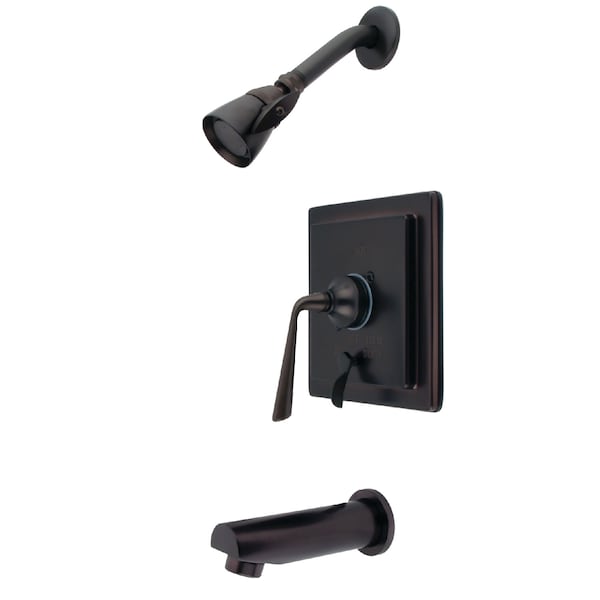 Kingston Brass Tub and Shower Faucet, Standard, 3, Wall Mount, Oil Rubbed Bronze KB86550ZL - main