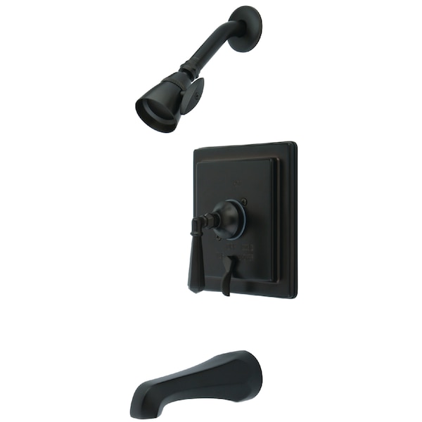 Kingston Brass Tub and Shower Faucet, Standard, 3, Wall Mount, Oil Rubbed Bronze KB86554HL - main