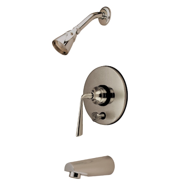 Kingston Brass Tub and Shower Faucet, Standard, 3, Wall Mount, Brushed Nickel KB86980ZL - main