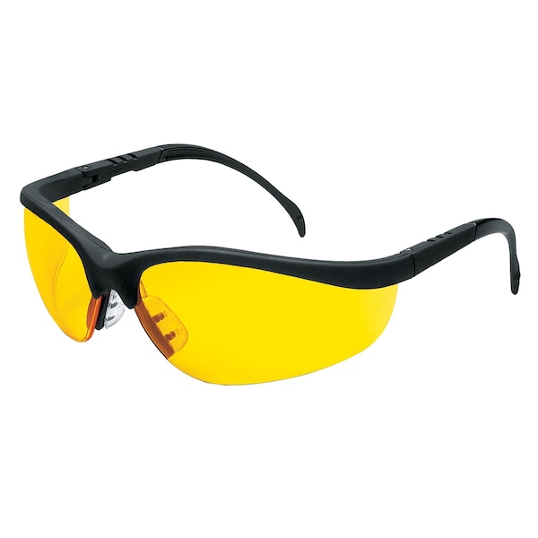 Mcr Safety Klondike (KD1), Safety Glasses, Anti-Scratch, Amber Lens, Black Frame, Half Frame KD114 - main