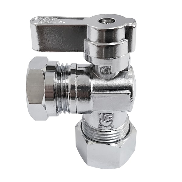Kingston Brass KF5430 5/8" OD Comp X 1/2" & 7/16" OD Slip Joint Angle Stop Valve KF5430 - main