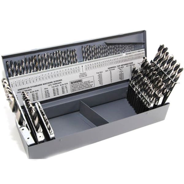 R W Thompson Knkut 115 Piece Jobber Length Drill Bit Set Numbers, Letters, Fraction KNK115KK5 - main