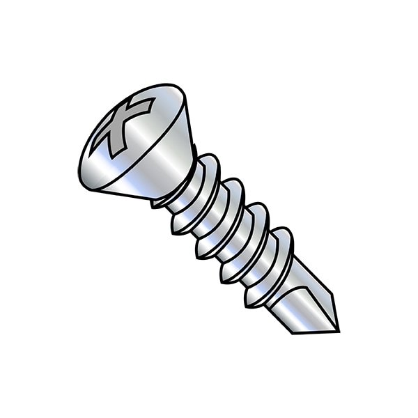 8-18X2 Phillips Flat Undercut Full Thread Self Drilling Screw Zinc and Bake 8-18X2 Phillips Flat Undercut Full Thread Self Drilling Screw Zinc and Bake