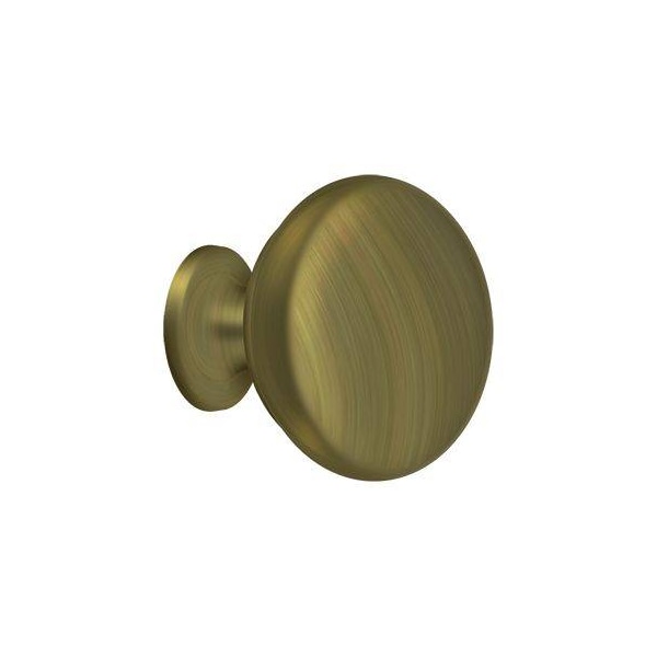 Deltana Knob Round Solid Antique Brass KR114U5