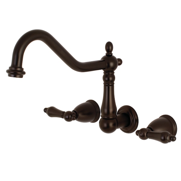 Kingston Brass Roman Tub Faucet, Oil Rubbed Bronze, Wall Mount KS1025AL - main