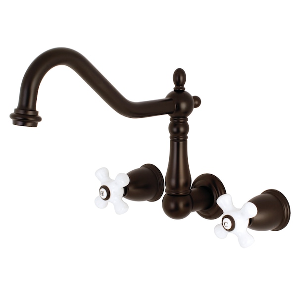 Kingston Brass Roman Tub Faucet, Oil Rubbed Bronze, Wall Mount KS1025PX - main