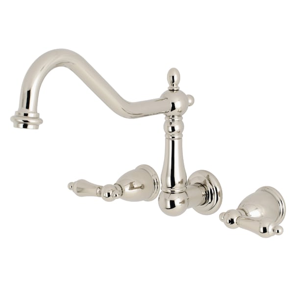 Kingston Brass Roman Tub Faucet, Polished Nickel, Wall Mount KS1026AL - main