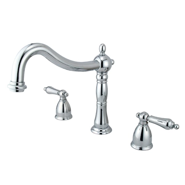 Kingston Brass Roman Tub Faucet, Polished Chrome, Deck Mount KS1341AL - main