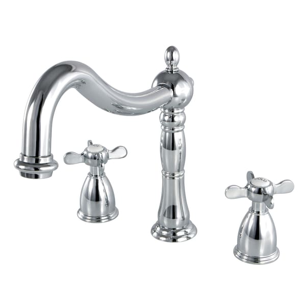 Kingston Brass Roman Tub Faucet, Polished Chrome, Deck Mount KS1341BEX - main