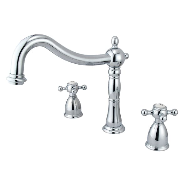 Kingston Brass Roman Tub Faucet, Polished Chrome, Deck Mount KS1341BX - main