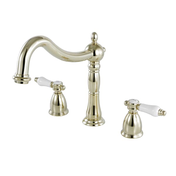 Kingston Brass Roman Tub Faucet, Polished Brass, Deck Mount KS1342BPL - main