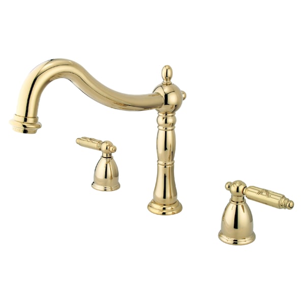 Kingston Brass Roman Tub Faucet, Polished Brass, Deck Mount KS1342GL - main