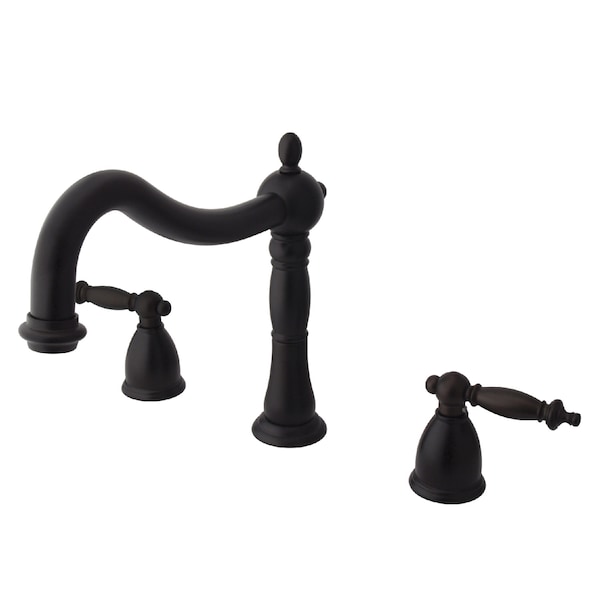 Kingston Brass Roman Tub Faucet, Oil Rubbed Bronze, Deck Mount KS1345TL - main