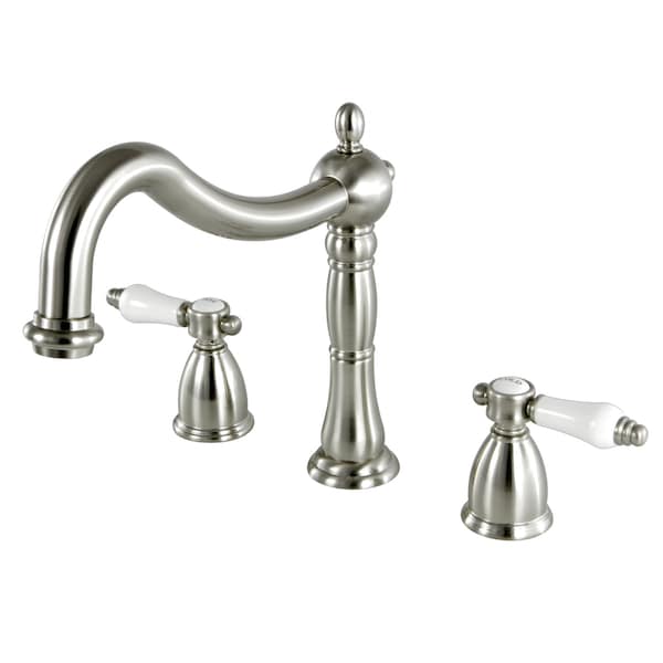 Kingston Brass Roman Tub Faucet, Brushed Nickel, Deck Mount KS1348BPL - main
