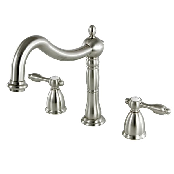 Kingston Brass Roman Tub Faucet, Brushed Nickel, Deck Mount KS1348TAL - main