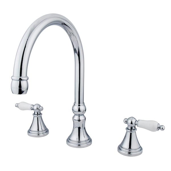 Kingston Brass Roman Tub Faucet, Polished Chrome, Deck Mount KS2341PL - main