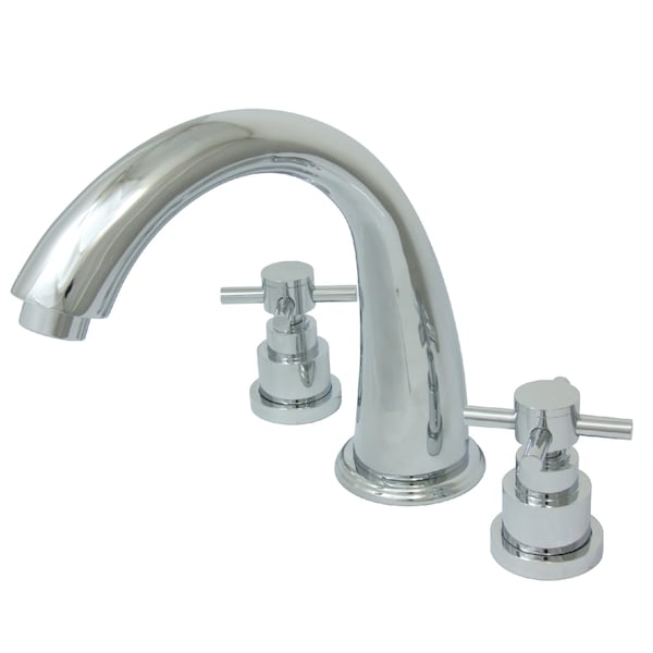 Kingston Brass Roman Tub Faucet, Polished Chrome, Deck Mount KS2361EX - main