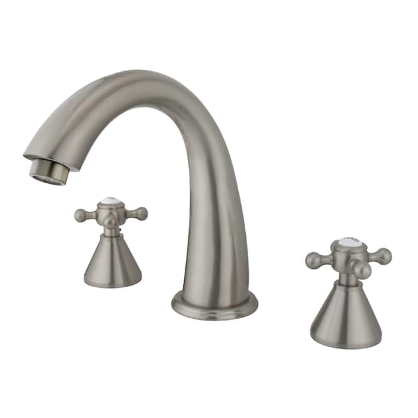 Kingston Brass Roman Tub Faucet, Brushed Nickel, Deck Mount KS2368BX - main