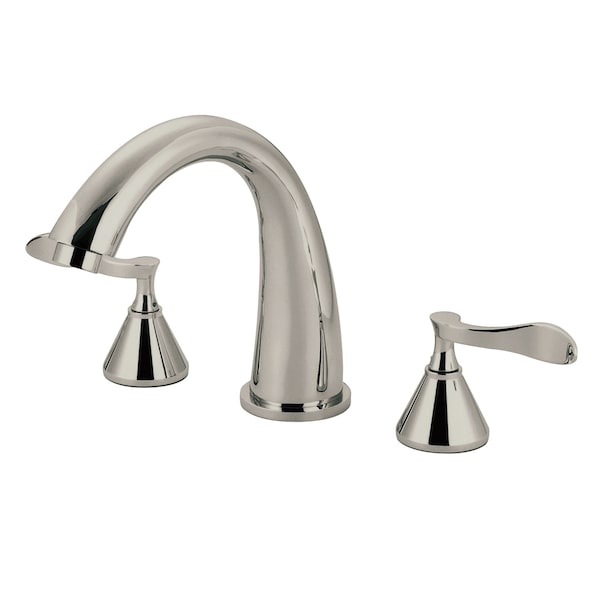 Kingston Brass Roman Tub Faucet, Brushed Nickel, Deck Mount KS2368CFL - main