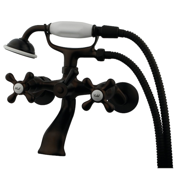 Kingston Brass Wall-Mount Clawfoot Tub Faucet, Oil Rubbed Bronze, Tub Wall Mount KS265ORB - main