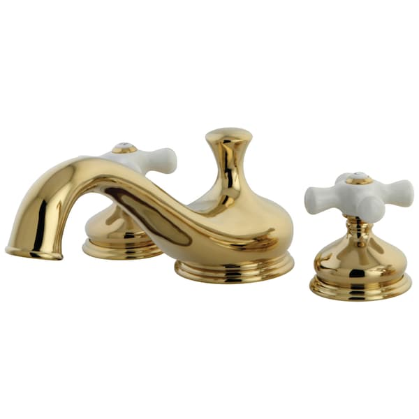 Kingston Brass KS3332PX Roman Tub Filler Porcelain Cross Handle KS3332PX - main