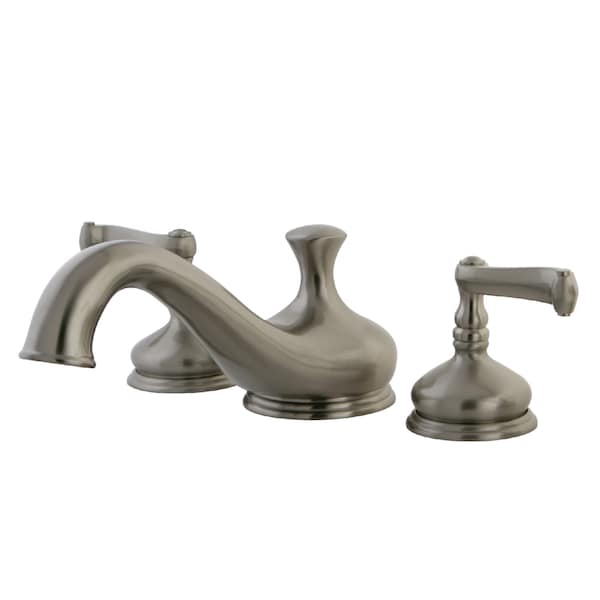 Kingston Brass Roman Tub Faucet, Brushed Nickel, Deck Mount KS3338FL - main