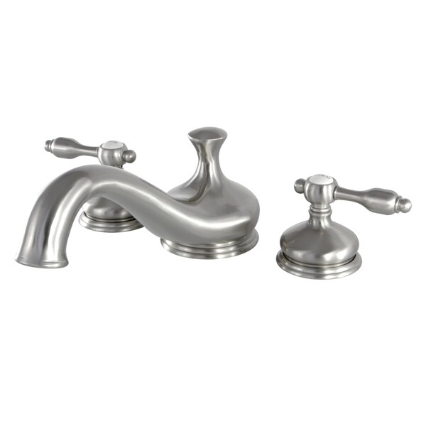 Kingston Brass Roman Tub Faucet, Brushed Nickel, Deck Mount KS3338TAL - main