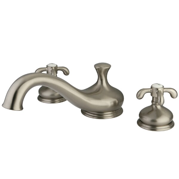 Kingston Brass Roman Tub Faucet, Brushed Nickel, Deck Mount KS3338TX - main