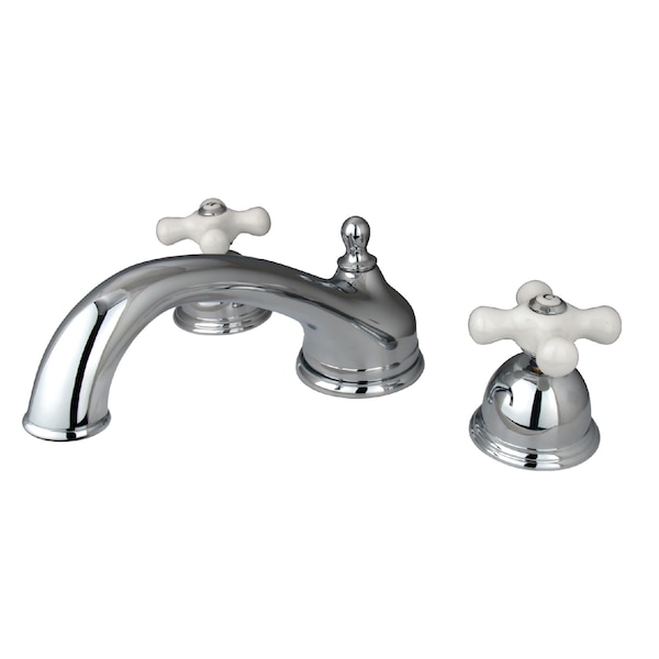 Kingston Brass Roman Tub Faucet, Polished Chrome, Deck Mount KS3351PX - main