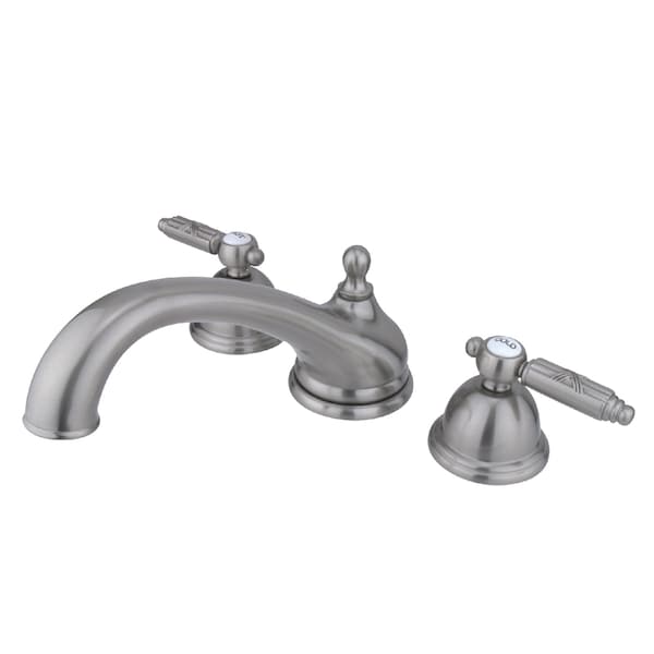 Kingston Brass Roman Tub Faucet, Brushed Nickel, Deck Mount KS3358GL - main