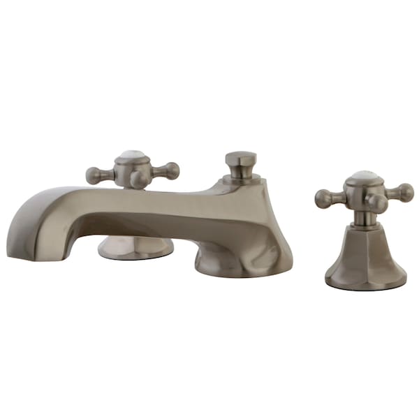 Kingston Brass Roman Tub Faucet, Brushed Nickel, Deck Mount KS4308BX - main