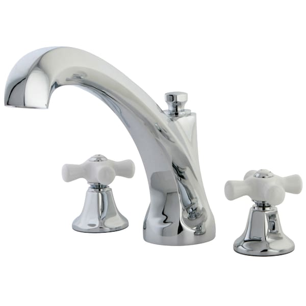 Kingston Brass KS4321PX Roman Tub Filler Porcelain Cross Handle KS4321PX - main
