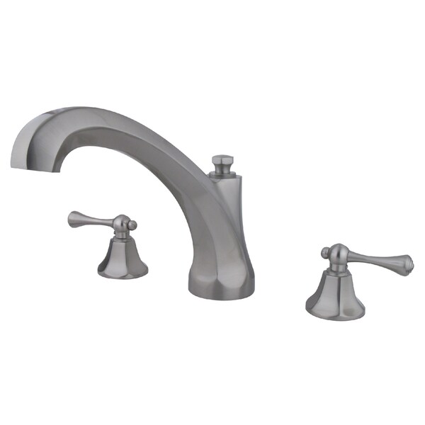 Kingston Brass Roman Tub Faucet, Brushed Nickel, Deck Mount KS4328BL - main