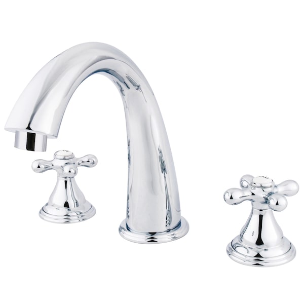 Kingston Brass Roman Tub Faucet, Standard, 8" to 36", 3, Deck Mount, Polished Chrome KS5361AX - main
