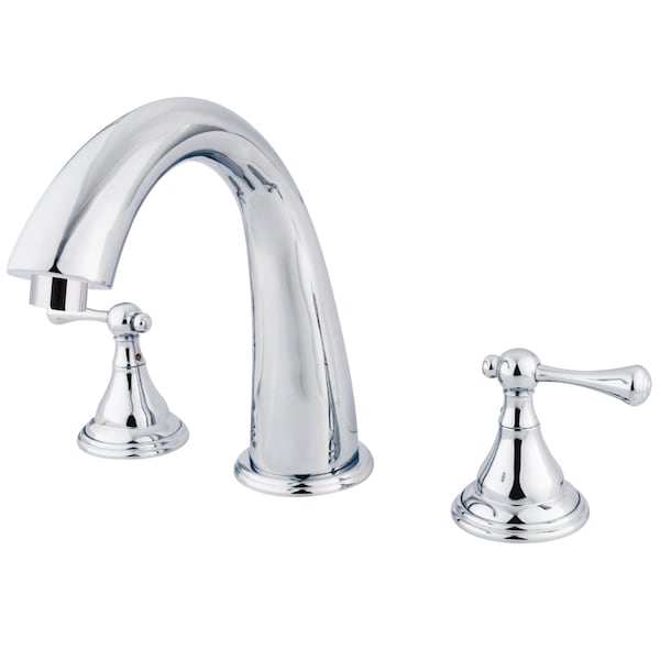 Kingston Brass Roman Tub Faucet, Polished Chrome, Deck Mount KS5361BL - main