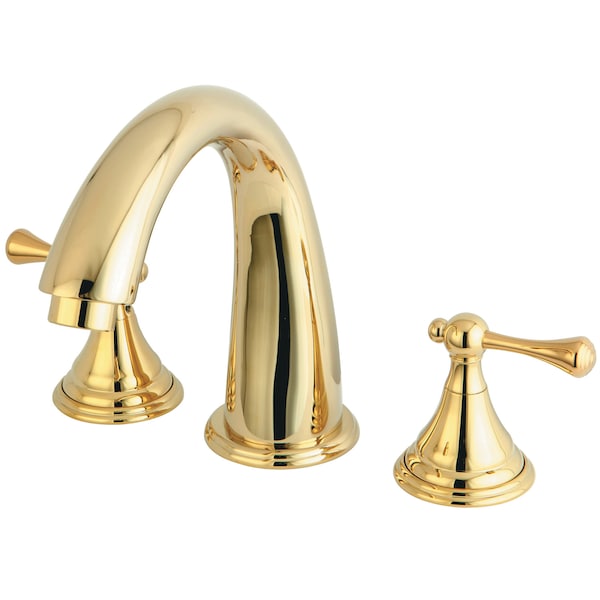 Kingston Brass Roman Tub Faucet, Polished Brass, Deck Mount KS5362BL - main