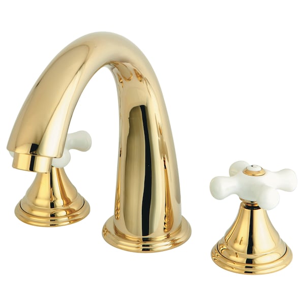 Kingston Brass Roman Tub Faucet, Polished Brass, Deck Mount KS5362PX - main
