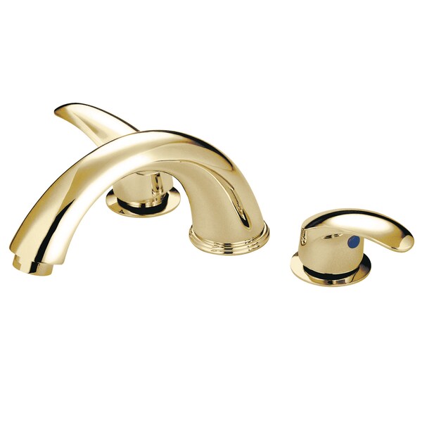 Kingston Brass Roman Tub Faucet, Polished Brass, Deck Mount KS6362LL - main