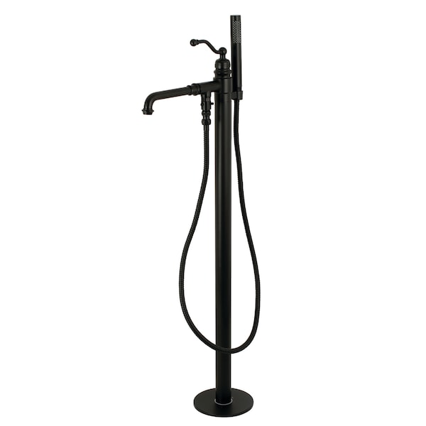 Kingston Brass Freestanding Tub Faucet, Matte Black, Freestanding KS7030ABL - main