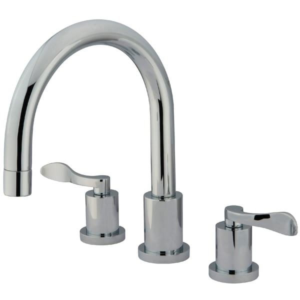 Kingston Brass Roman Tub Faucet, Polished Chrome, Deck Mount KS8321DFL - main