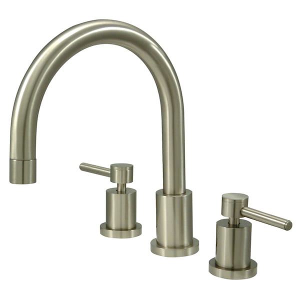 Kingston Brass Roman Tub Faucet, Brushed Nickel, Deck Mount KS8328DL - main