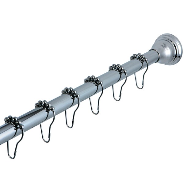 Kingston Brass KSR111 Straight Shower Curtain Rod with Shower Curtain Rings KSR111 - main