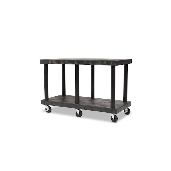 Spc Industrial Modular-Kart, Recycled HDPE, 750 lb Load Capacity, 2 Shelves, 48 in L, 24 in W, 32 in H KT4824B - main
