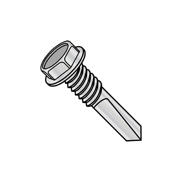 Zoro Select #12-24 x 2 in Hex Hex Machine Screw, Plain Steel, 2000 PK 1232KWMS5HC - main