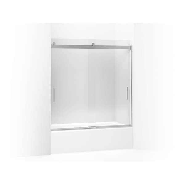 Kohler Levity(R) Sliding Bath Door, 62" H X 56-5/8 - 59-5/8" W, With 1/4" Thick Crystal Clear Glass And Blade Handles 706000-L-SH - main